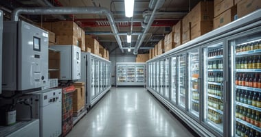 The frozen section of a grocery store.