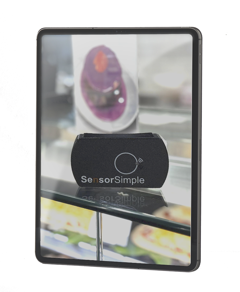 SensorSimple sensor on a glass countertop. SensorSimple sensor on a glass countertop.